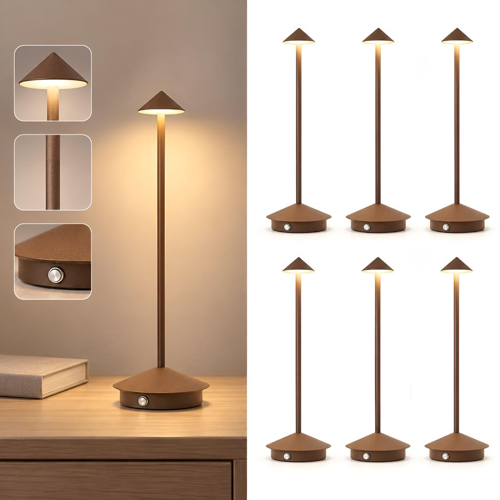 6er LED Nachttischlampe, Kabellose LED Tischleuchte, Produktbild 