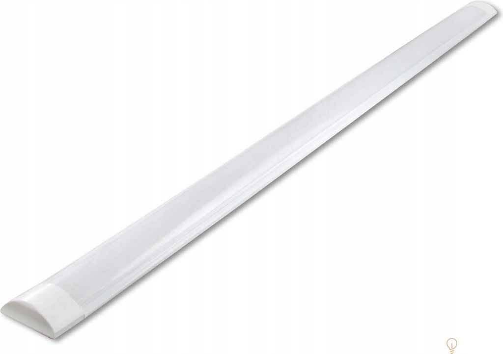 A long, white LED light bar is shown against a white background.