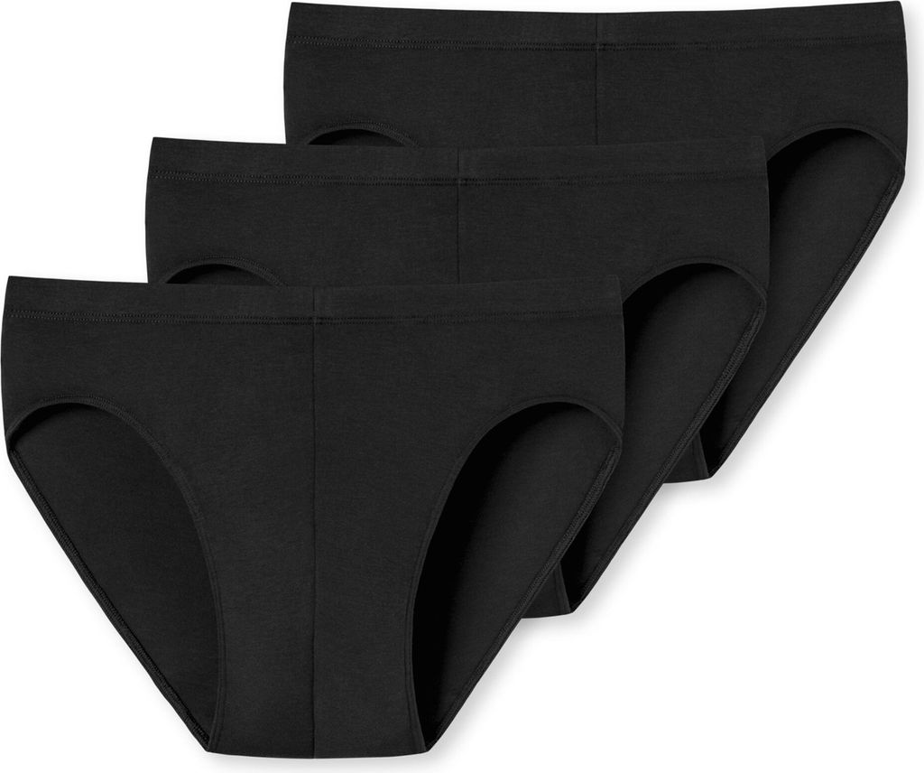 UNCOVER by SCHIESSER Herren Slip, 3er Pack - UNCOVER Baumwolle, Supermini, Single Jersey Schwarz L