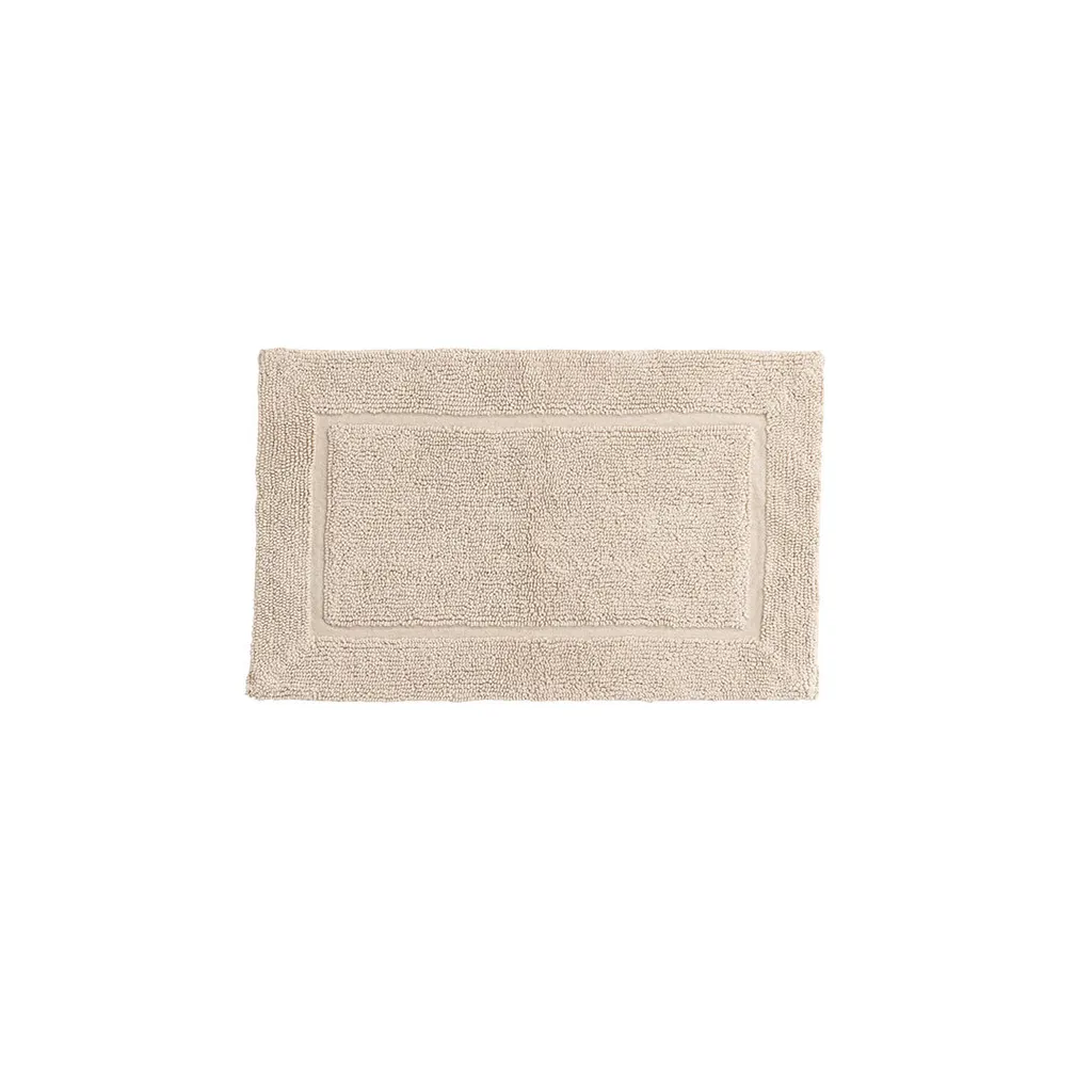 Tapis de Bain Beige William 80x50 cm : Épaisseur et Douceur Premium