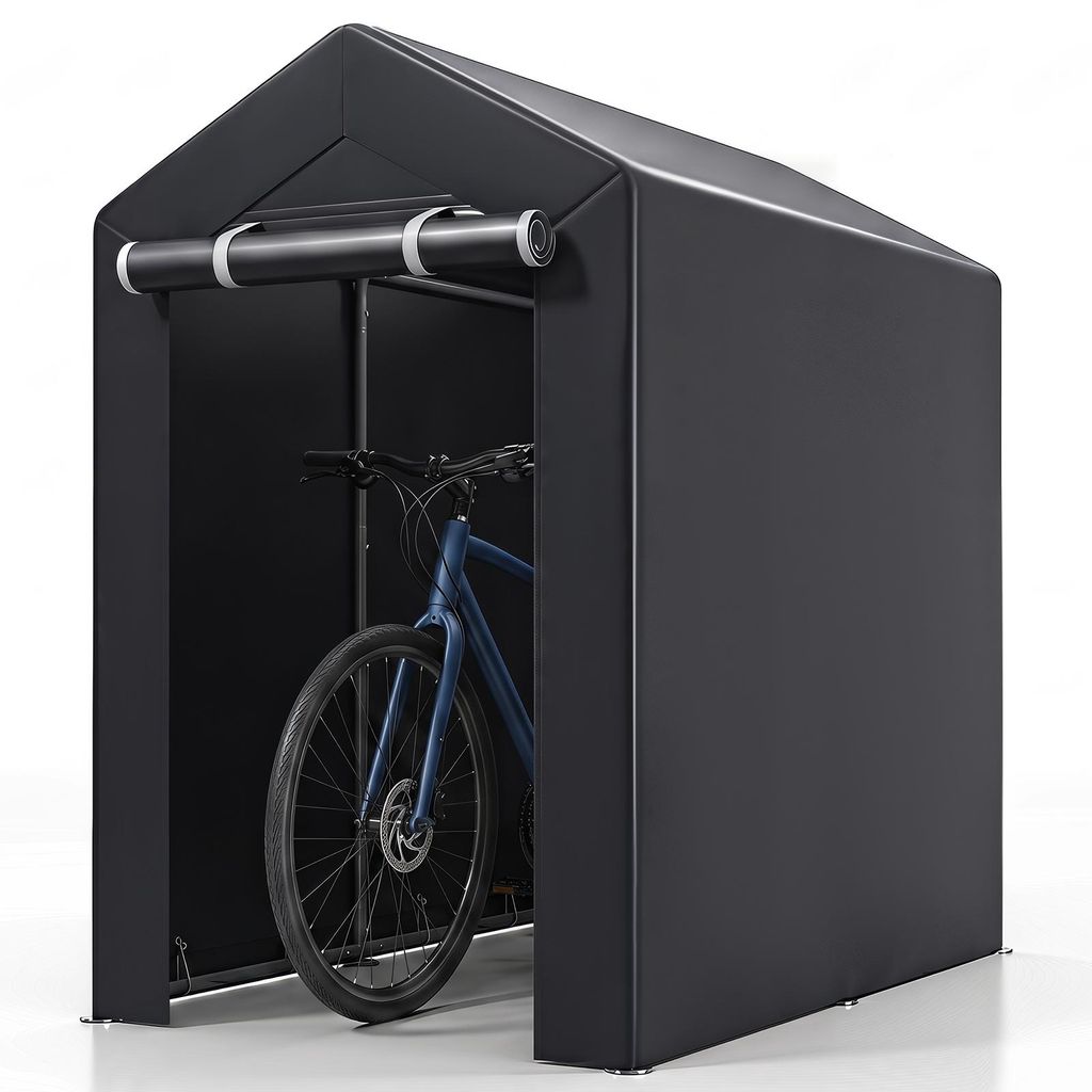 COSTWAY tuinhuis, garage-tent met oprolbare deur met rits, Productafbeelding 
