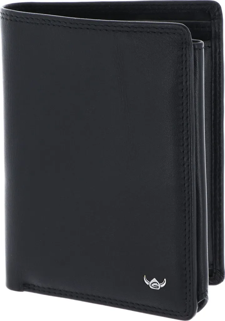 Golden Head Polo Portefeuille RFID Protect en Cuir Noir avec Fermoir