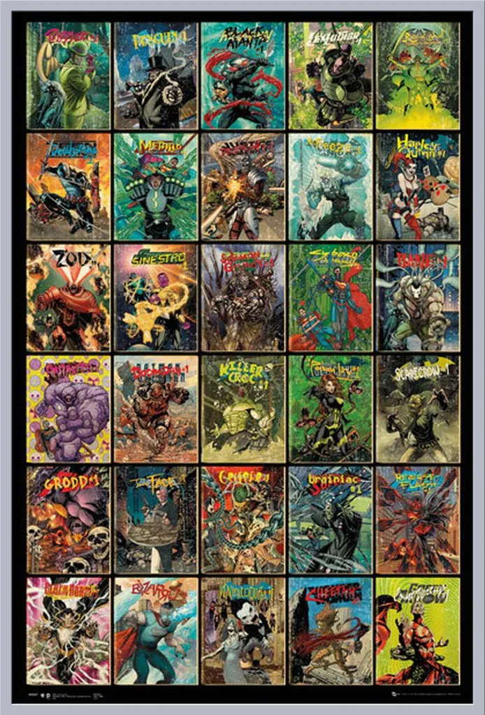 Poster DC Comics Forever Evil Encadré sous Verre Acrylique Cadre Shinsuke