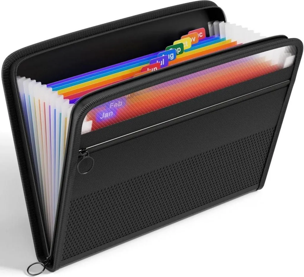 ThinkTex Organizer Casa 13 Scomparti A4 Arcobaleno per Bollette