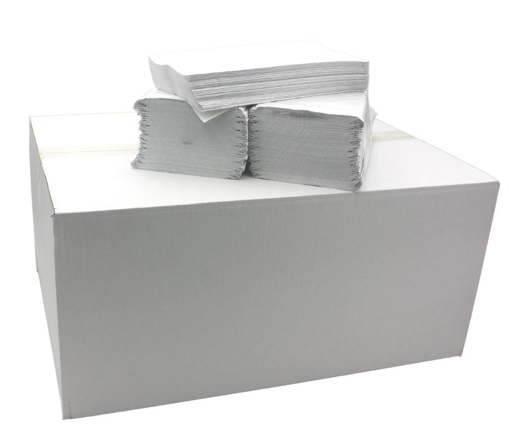 á 5000 Stück Papierhandtuch Falthandtücher hellgrau 1-lagig 20 Pack 