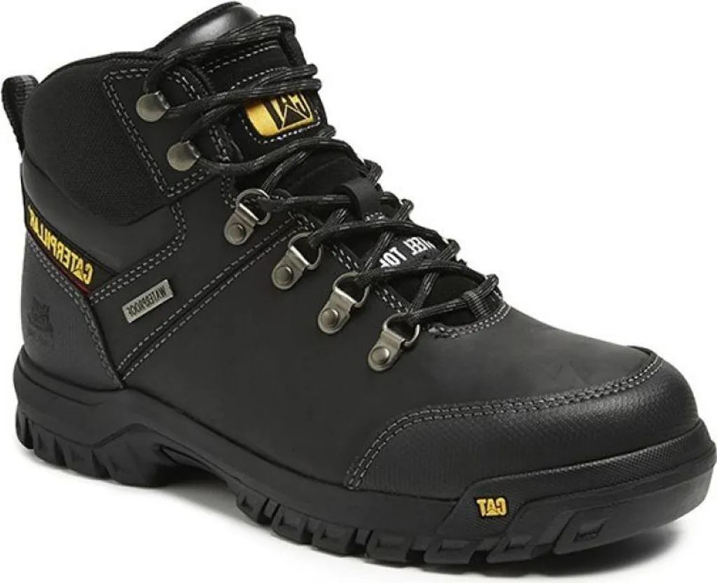 Chaussures de travail Caterpillar Framework noires en cuir robuste