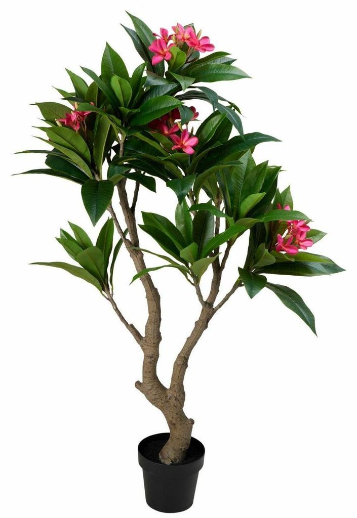 HOWHOMELY | Pflanzen im Topf - Kunstpflanze - rosa - grün - 150 cm - Dekopflanze - für Haus Dekorativ