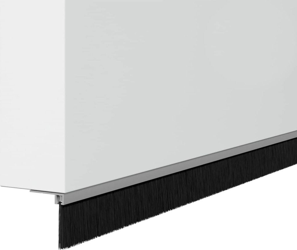Aufsteck Türbürstendichtungen 2 pcs Silber 100 cm