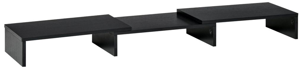Monitorständer Monitor Stand mit verstellbarer Länge & Schwenkwinkel, Dual Bildschirmerhöhung für PC, Notebook, Drucker, 80-117 x 23,5 x 10 cm,...