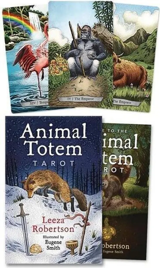 Jeu de Tarot Divinatoire Animal Totem pour Guidance Spirituelle