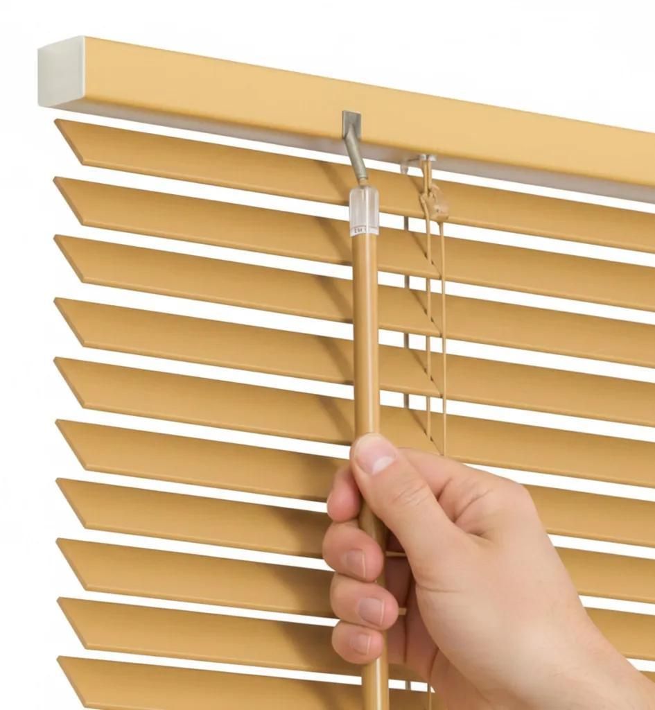 Naturholz Holzjalousie 40x140 cm Jalousie aus Holz 25 mm Fensterjalousie Innen Sonnenschutz Sichtschutz Horizontal Jalousie aus Linde