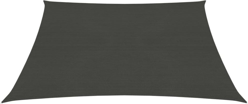 The Living Store Sonnensegel 160 g/m² Anthrazit 4,5x4,5 m HDPE