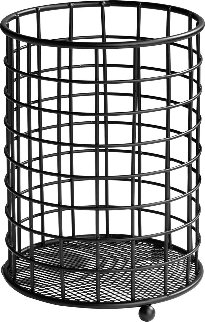 Hit Küchenutensilienständer rostfrei Ø12,5x16,5 cm schwarz