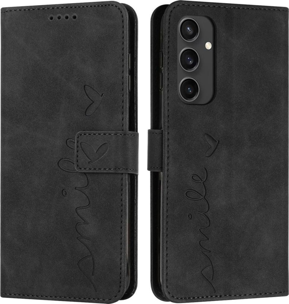 Samsung Galaxy S24 FE Hülle - Coverup Smile Klapphülle - Schwarz