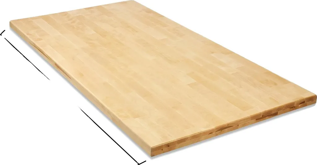 Plateau de table en érable massif 48x30 pouces compatible bureau assis-debout