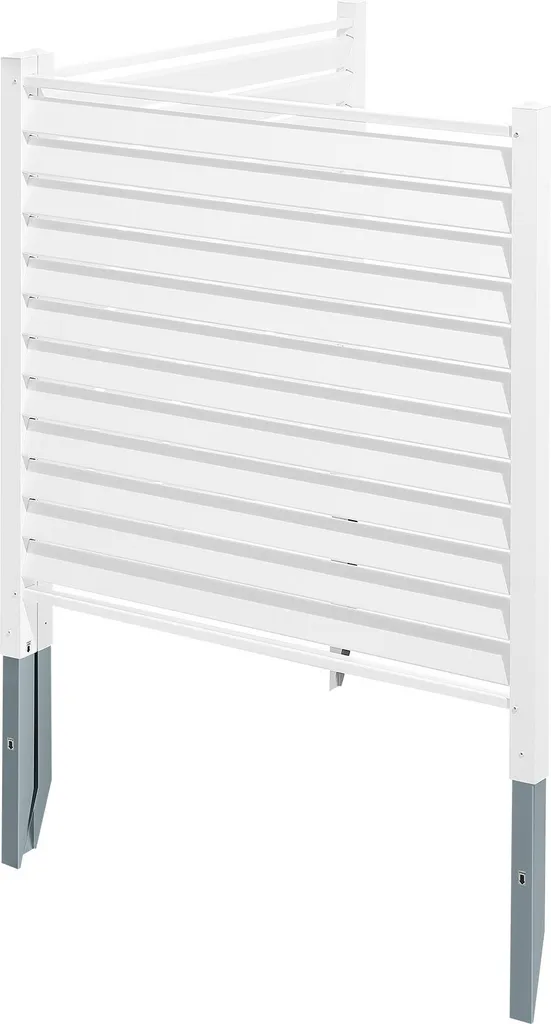 pannelli di recinzione per la privacy in vinile da 48" L x 48" H, recinzione per l'aria condizionata, schermo per la privacy all'aperto per bidoni, copertura per attrezzature da piscina, kit di schermo per la privacy, pannelli a doghe (2 pannelli) - 9