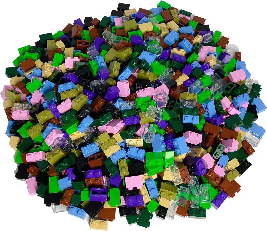 LEGO 1x2 Steine Hochsteine Bunt Gemischt - 3004 NEU! Menge 1000x – Jede Mischung individuell zusammengestellt