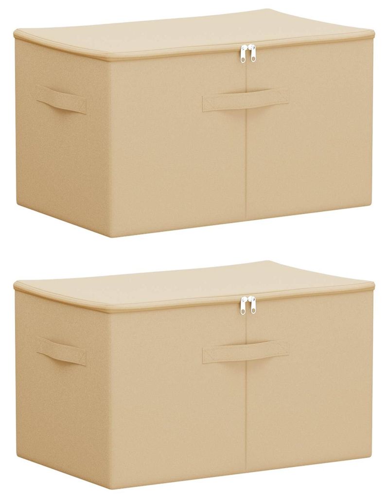 vidaXL Boîtes de rangement, lot de 2, en tissu non tissé, Image du produit 