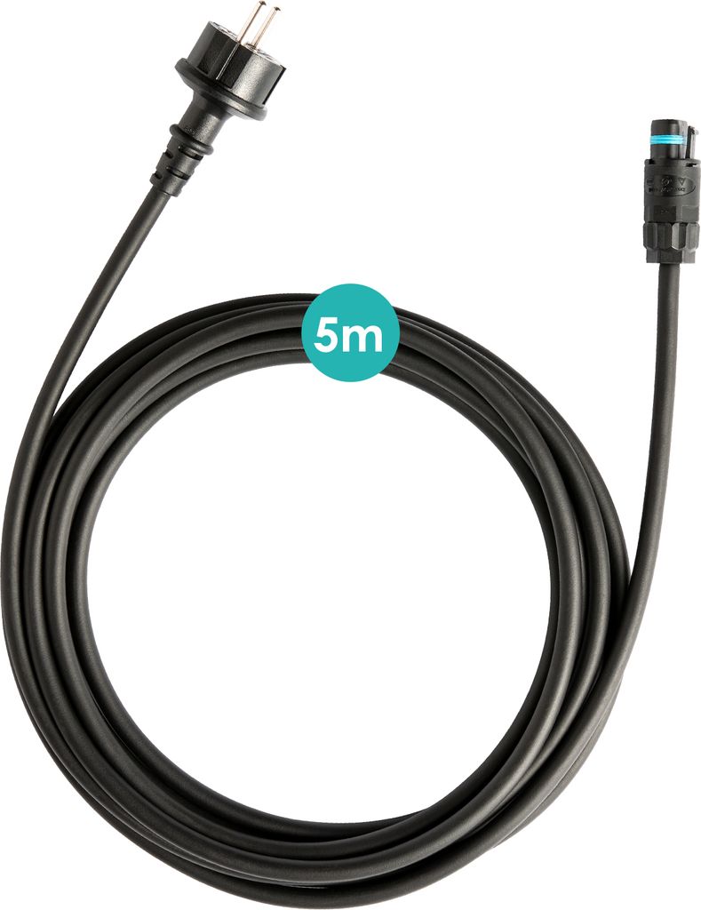 Anker SOLIX Schuko-Netzkabel | 5 Meter | Kompatibel mit MI80 Mikro-Wechselrichter