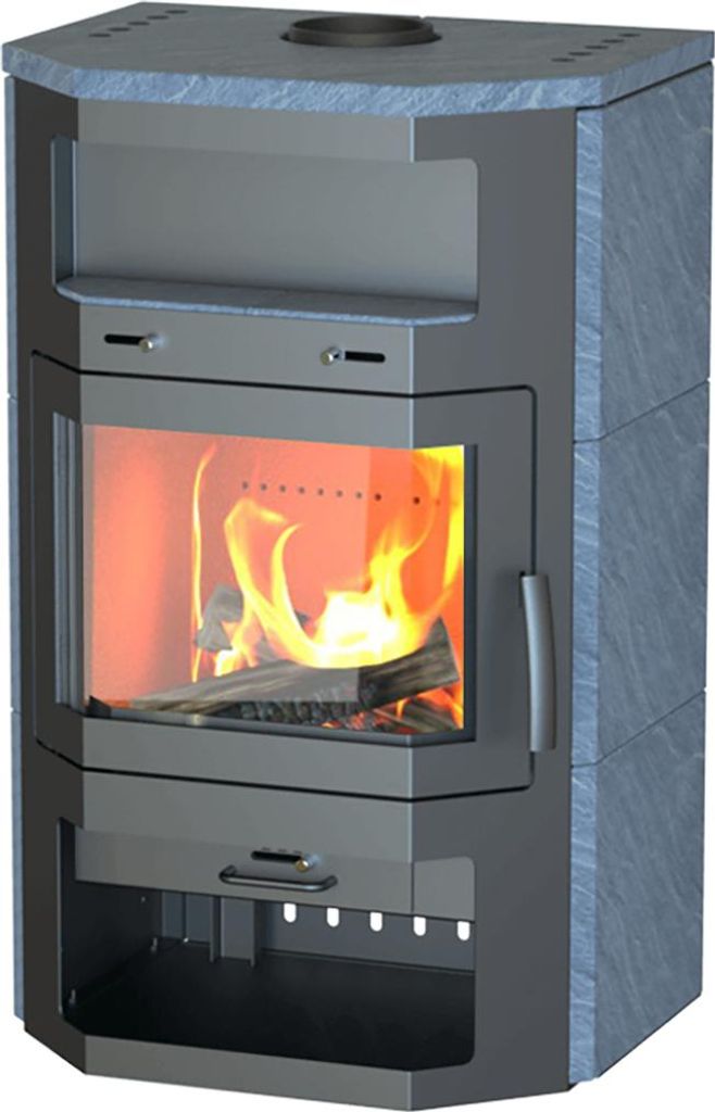 Thermia Kaminofen Bali Max Naturstein grau 8,5 kW Produktbild 