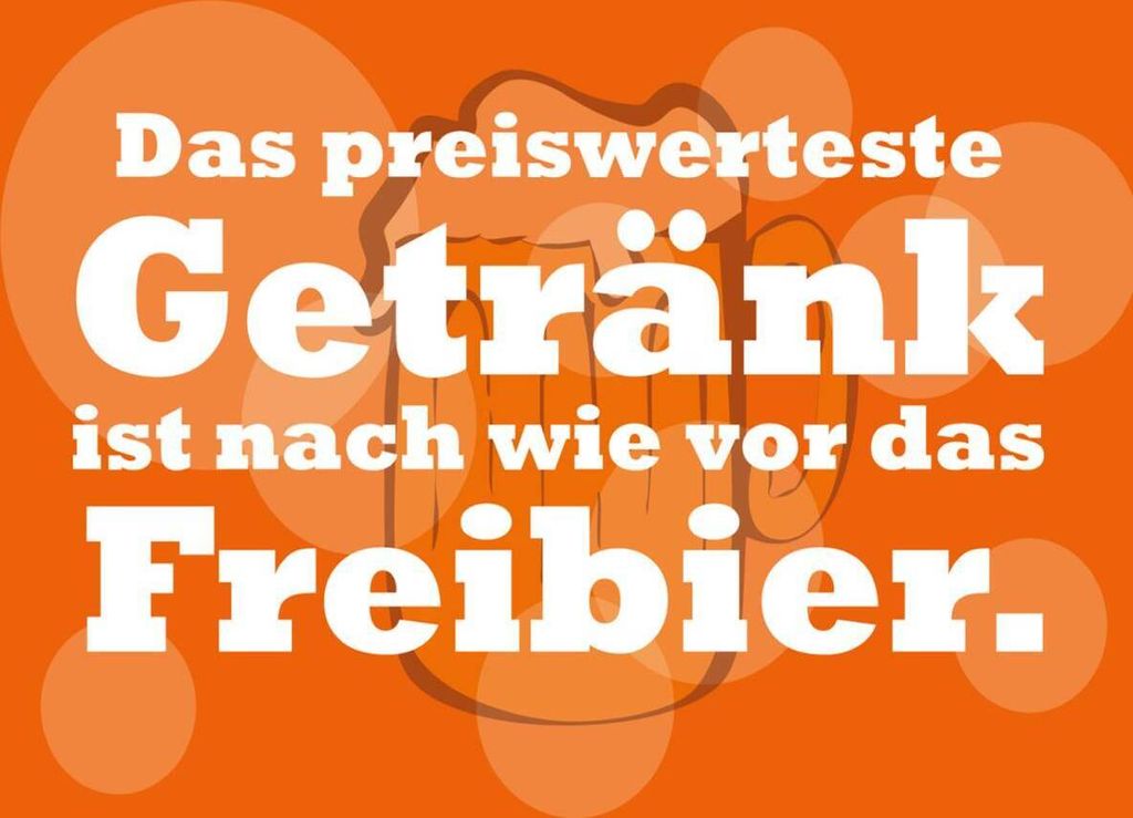 vianmo Holzschild 30x40 cm Alkohol Das preiswerteste Getränk Freibier