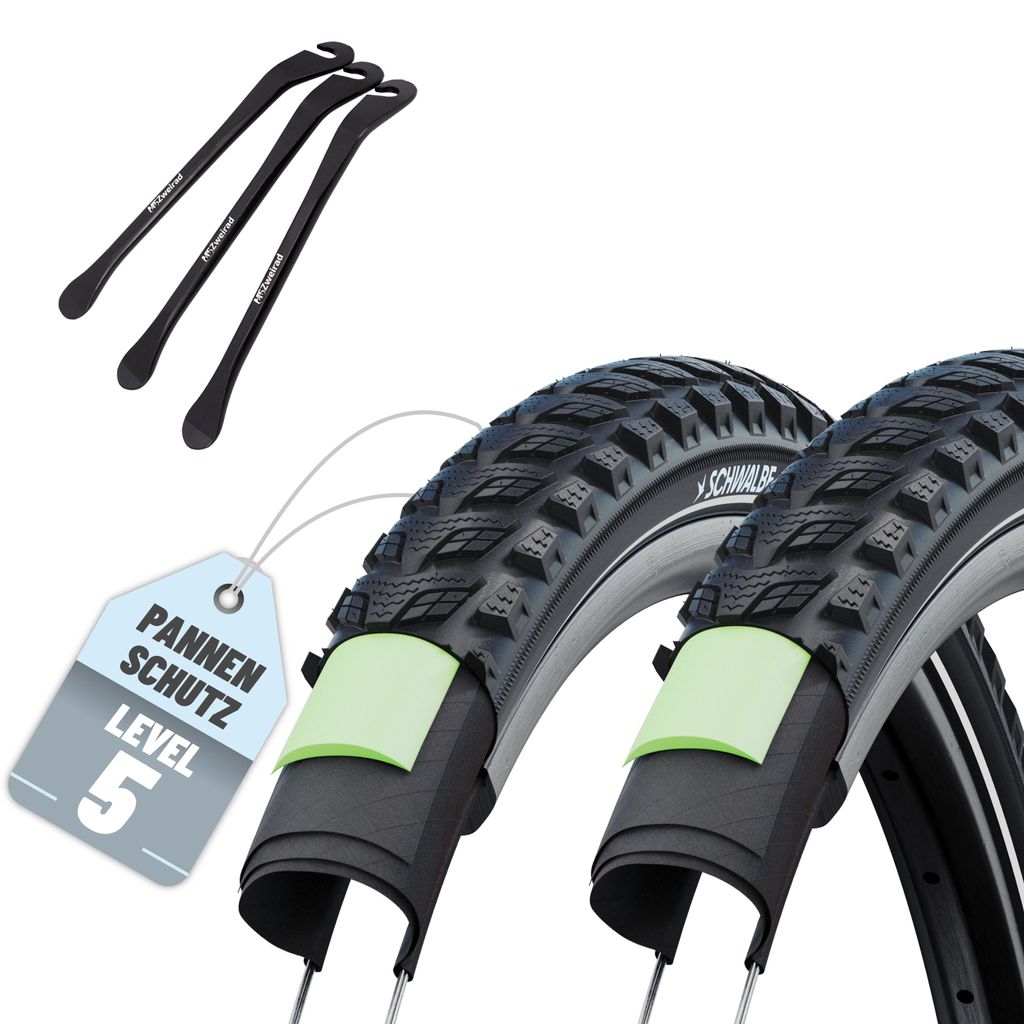 2er Set Schwalbe Reifen Marathon 365 Schwarz Reflex 28 x 1.75 (47-622)" Drahtreifen Modell 2026