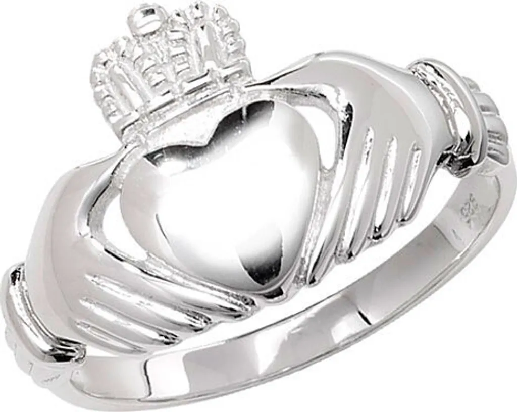 Bague Claddagh argent 925 taille 53, bijou durable hypoallergénique