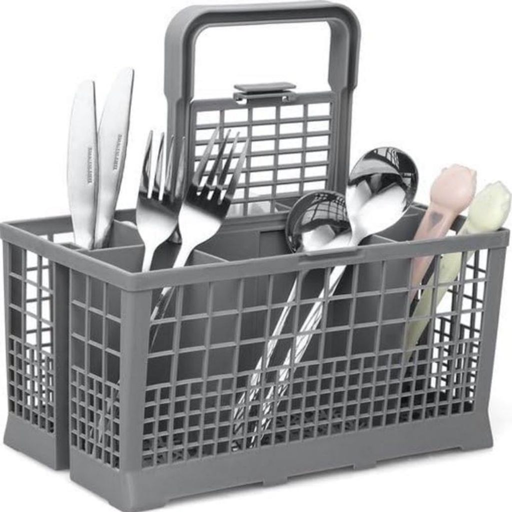 FORSMANO besteckkorb spülmaschine, Besteckkorb mit Abnehmbarem Deckel, Besteckkasten für Besteck, Teller, Tassen und Mehr, 24 cm x 14 cm x 24 cm