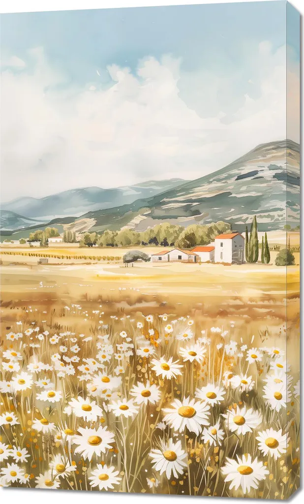 Tableau Nature 60x100 cm pour Illuminer un Mur Sombre Scène de Campagne