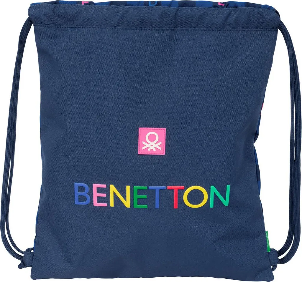 Sac à dos Benetton Damero Bleu Marine - Fini l'encombrement inutile