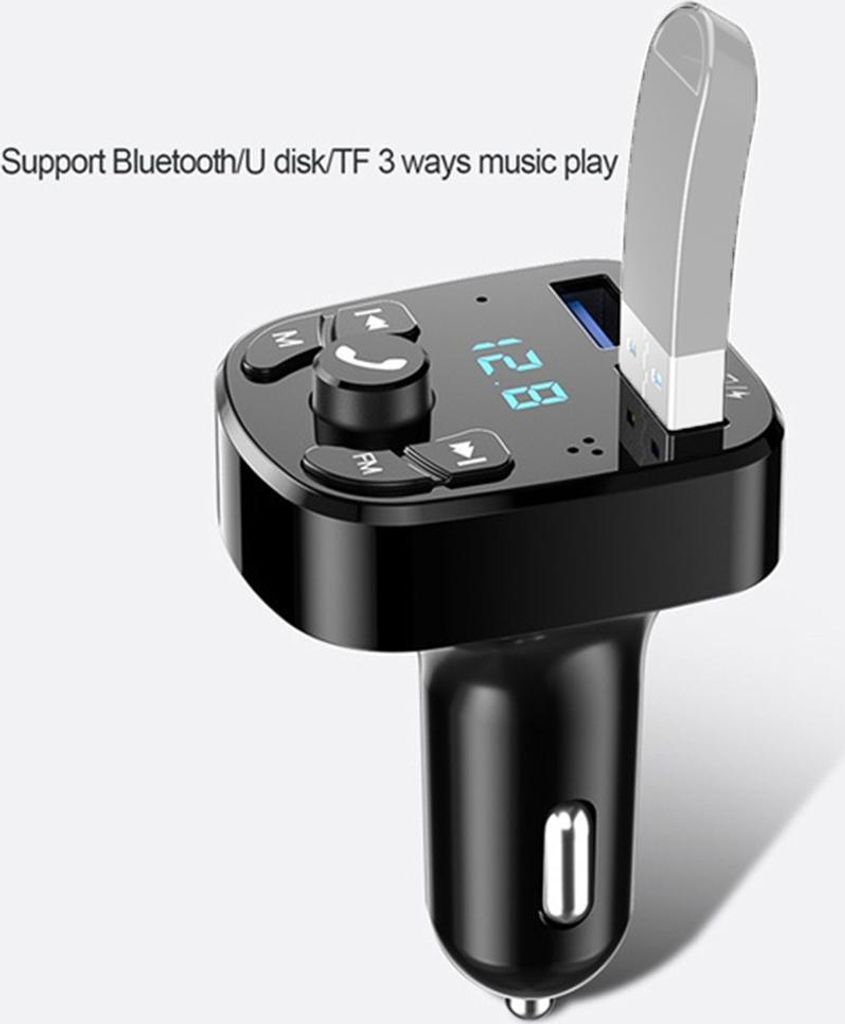 Auto Bluetooth FM Transmitter, Blaue Umgebende Leuchte Produktbild 11