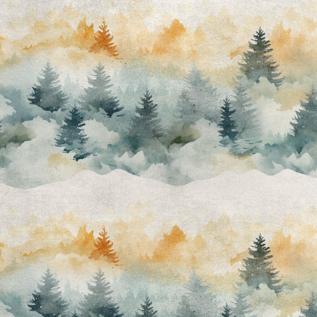 Royal Samt Stoff Polyester Zum Nähen - Motiv Landschaft - RDX2952