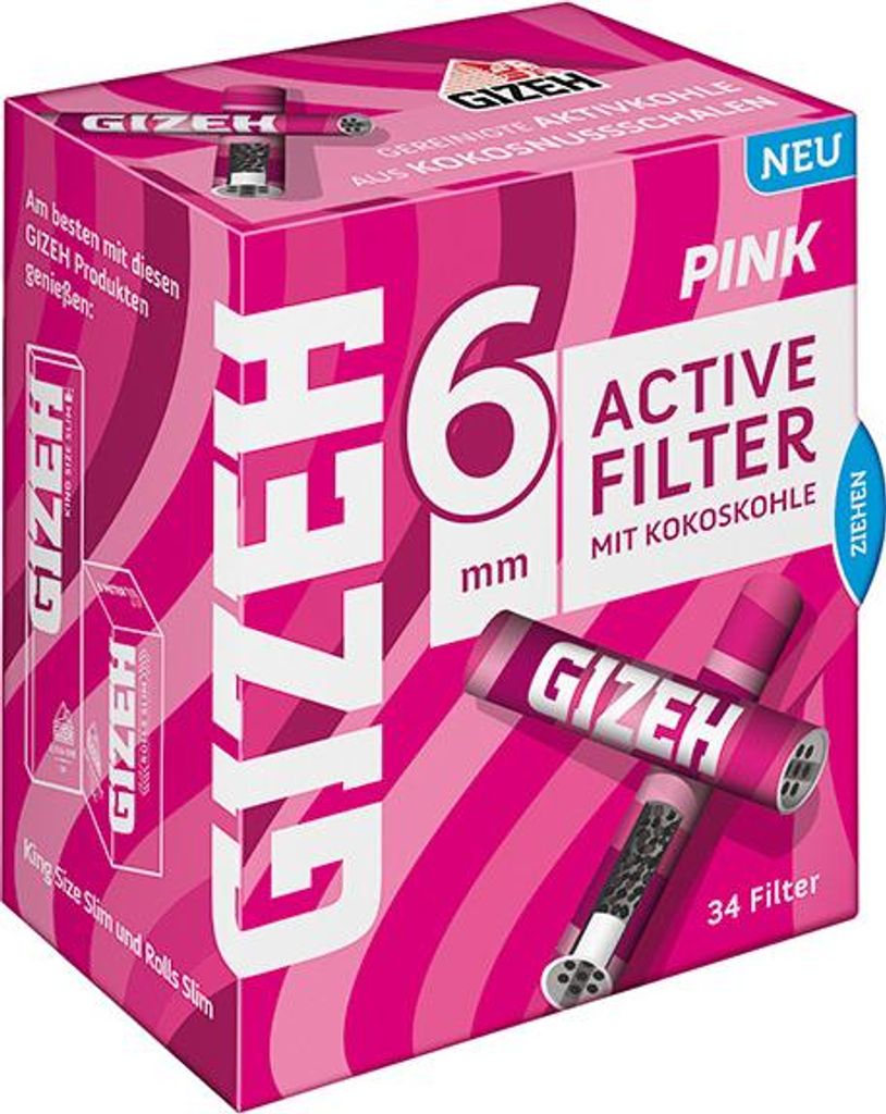 GIZEH PINK Active Filter 6mm 34er