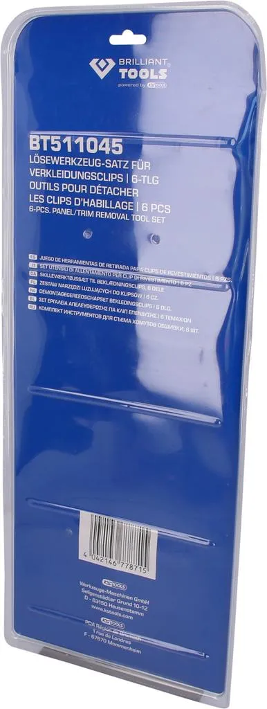 KS TOOLS BT511045 Jeu de 6 outils de dépose pour clips de garniture auto - 9