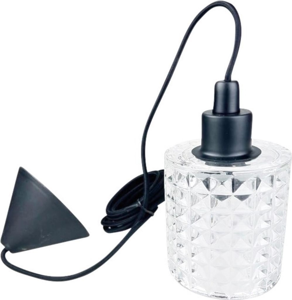 Hollywood Hängelampe Pendellampe Ø 10 cm Klar / Schwarz Produktbild 11