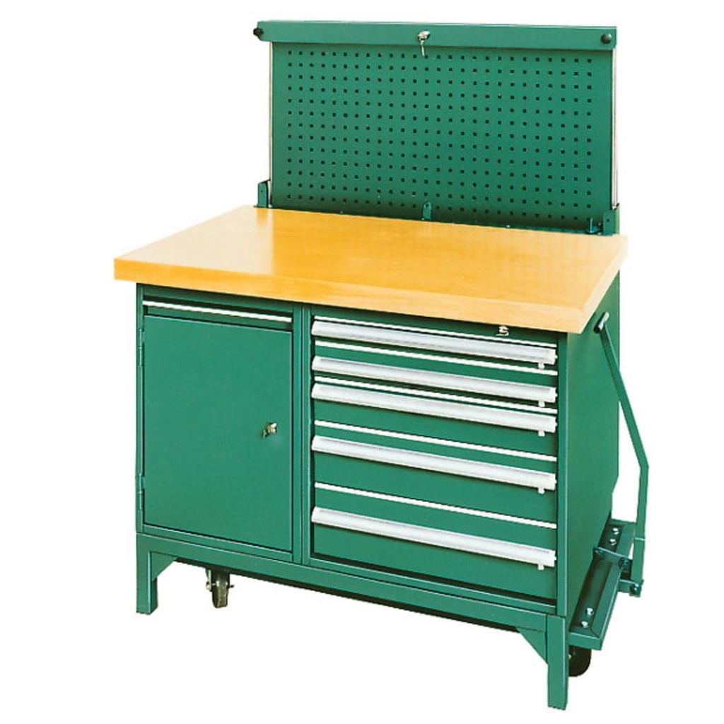 STAHLWILLE Fahrbare Werkbank 5 Schubl. L.760mm x B.1200mm x H.1400mm