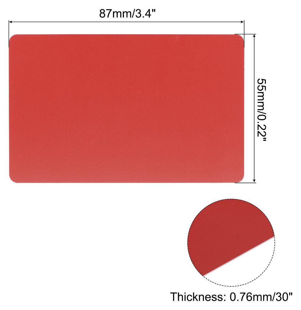 10 Stš¹ck Blanko-PVC-Karten Farbe, CR80 30 Mil Kunststoffkarten Blanko-ID-Karte Wasserdicht fš¹r ID-Badge, Kreditkarten, Identifikationsabzeich...