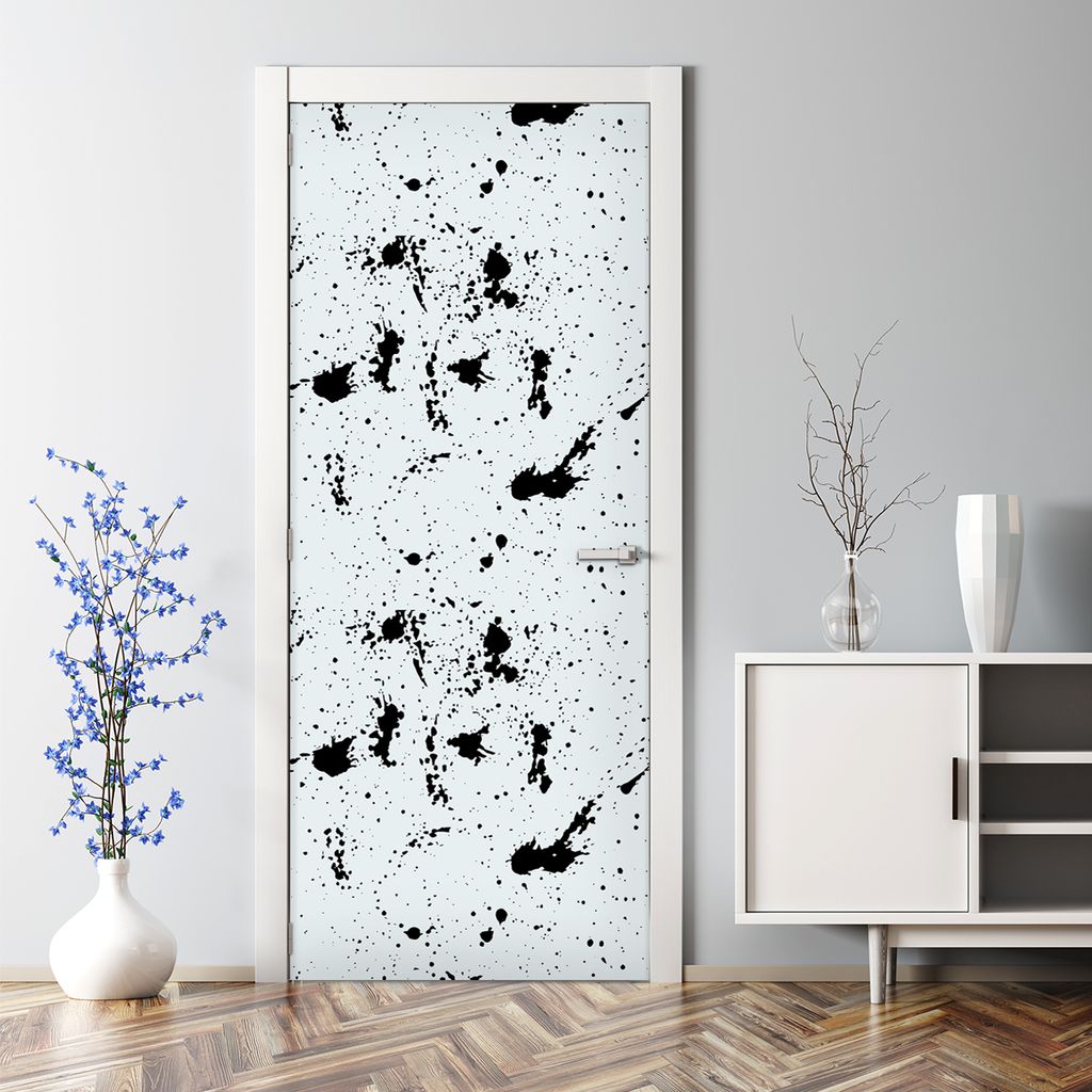 Dekorative Türposter selbstklebend Klebefolie Wandaufkleber Türaufkleber Aquarell gelb blau 70 x 200 cm