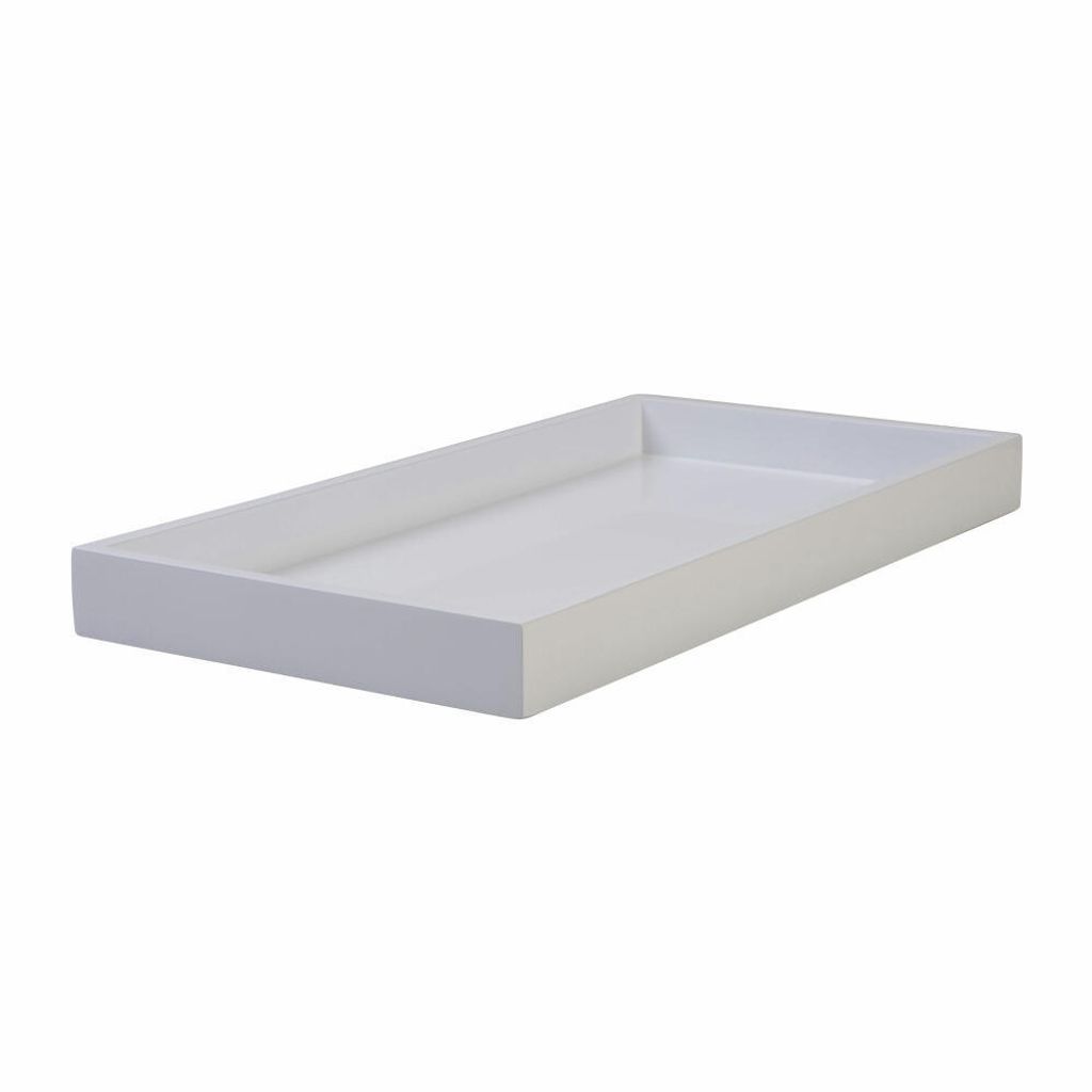 Gift Company Tablett Spa S, rechteckig, Serviertablett, Dekotablett, MDF, Weiß, 40 x 21 cm, 77861