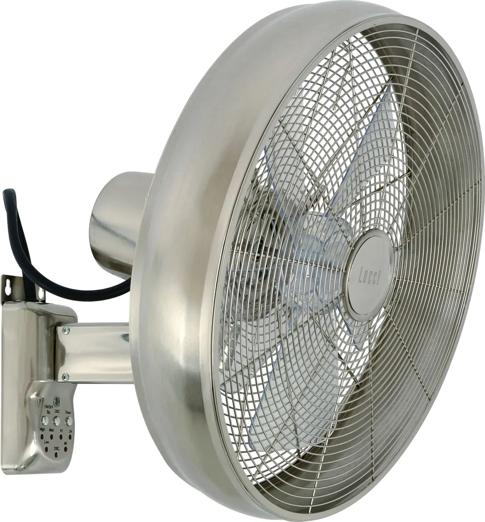 Ventilateur mural Lucci Air Breeze en acier : fini l'encombrement au sol