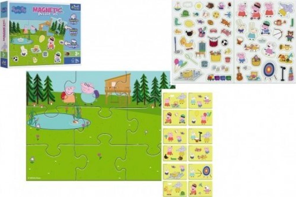 Magnetické puzzle Peppa a jej priatelia pre deti – Trefl Obrázok produktu 
