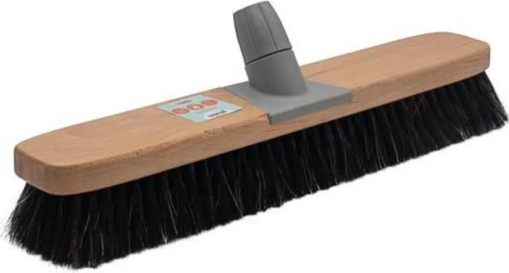 Brosse à balai Plubo pour parquet et sols fragiles Crin de cheval 30cm