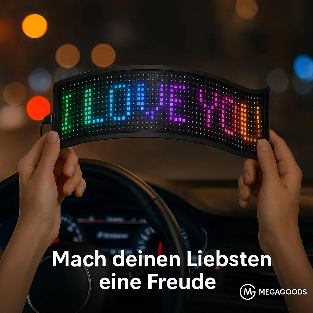 Panneau publicitaire LED souple et connecté pour vitres de véhicule