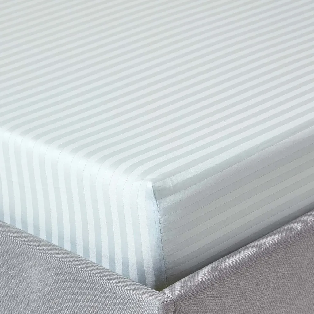 Homescapes Lenzuolo Singolo con Angoli Aqua - Cotone Egiziano Anti-Pilling
