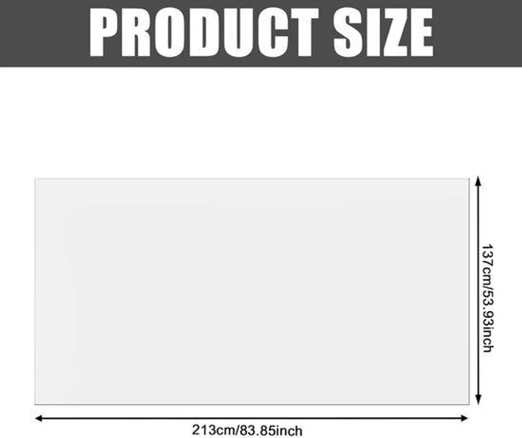 Nappe de Table Transparente Lavable 213x137 cm Allecto Plus en PVC