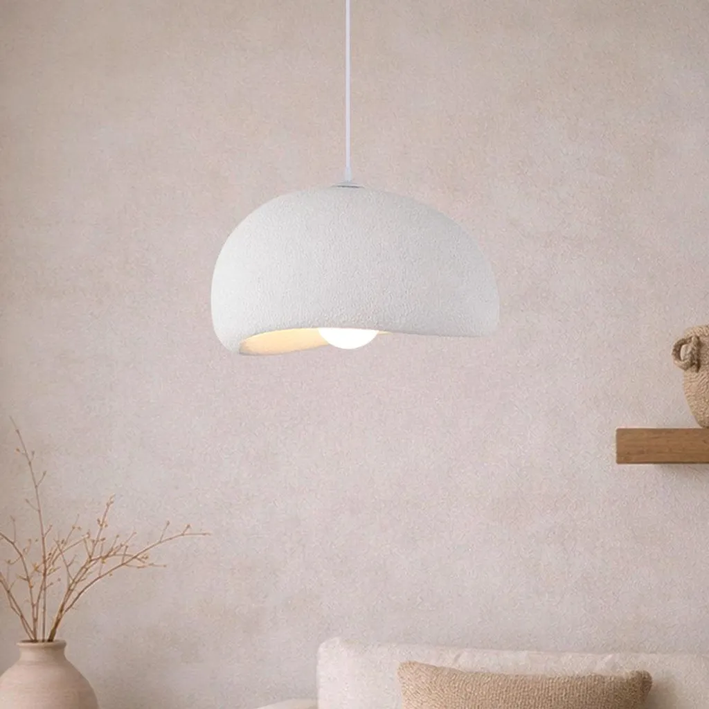 Suspension pour table à manger Tuzla blanche 40 cm style pierre mate