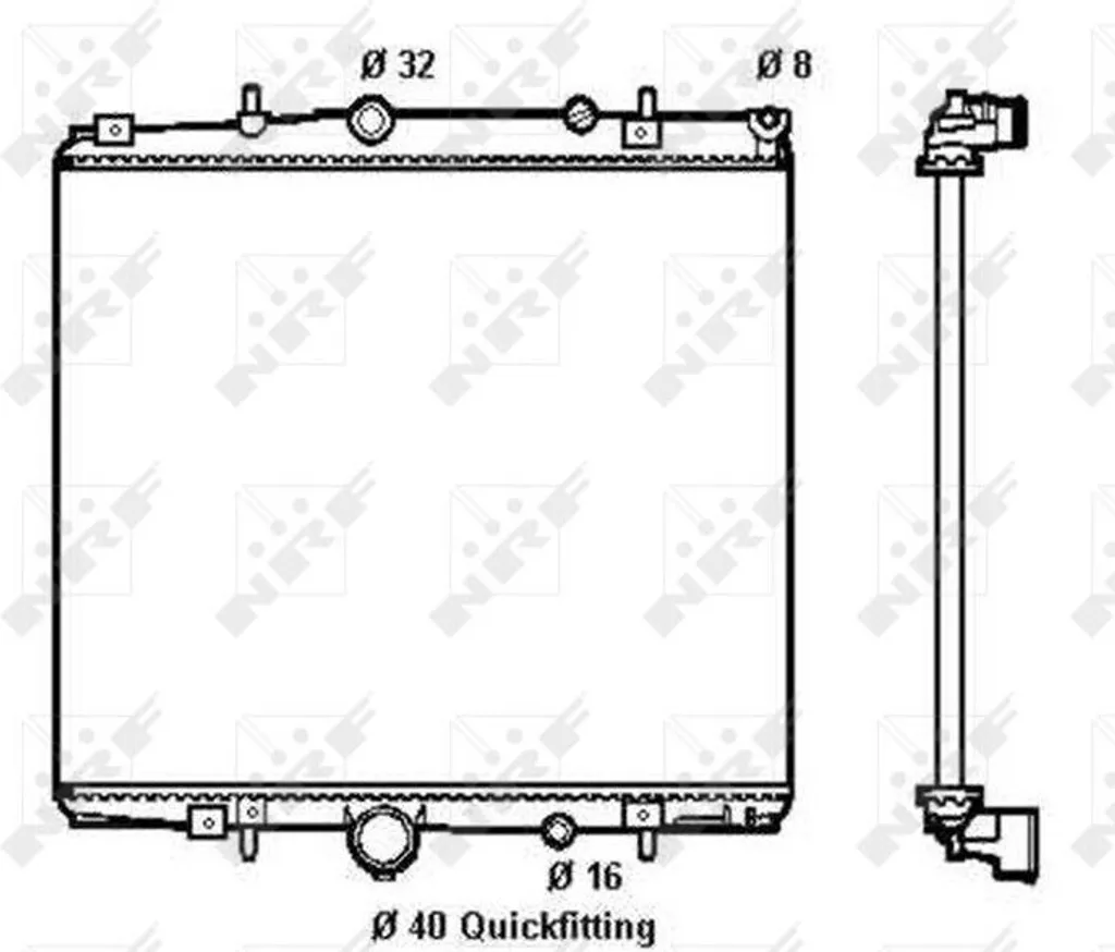 Radiateur NRF 58313 en aluminium pour refroidissement moteur C8 807