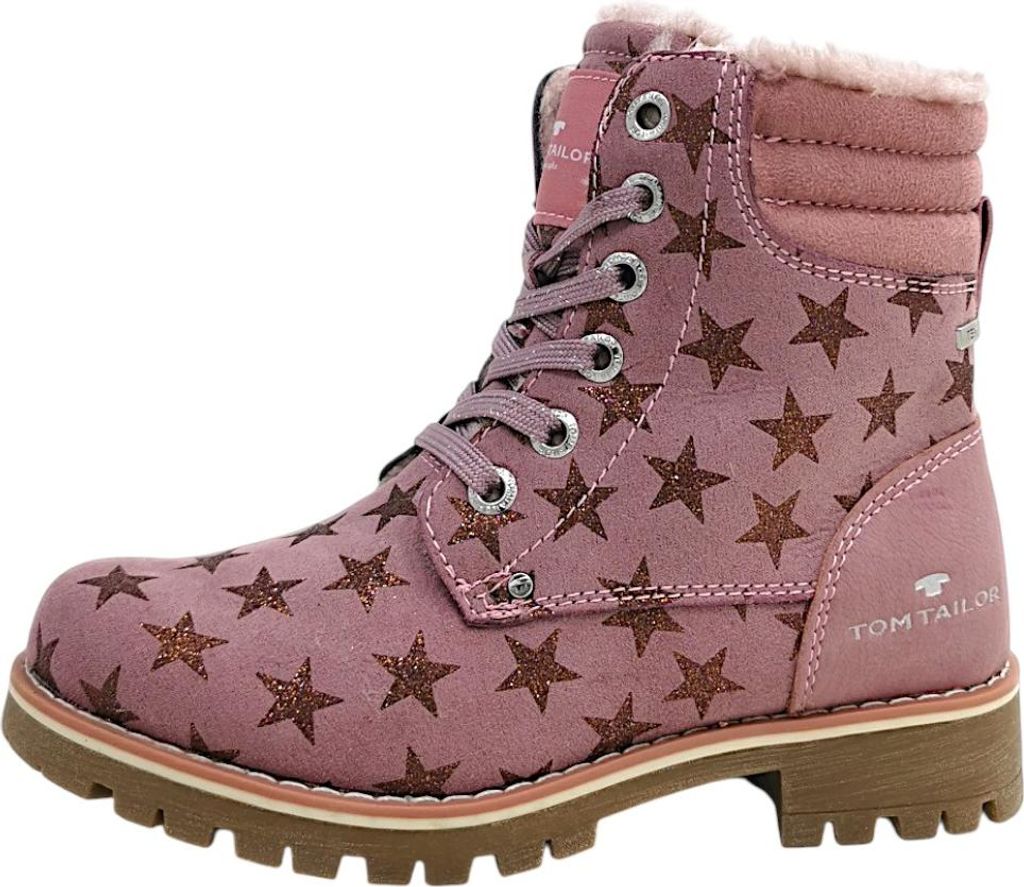 Tom Tailor Kinderschuhe Mädchen Schnürstiefel Winterstiefel Rosa Freizeit, Schuhgröße:33 EU