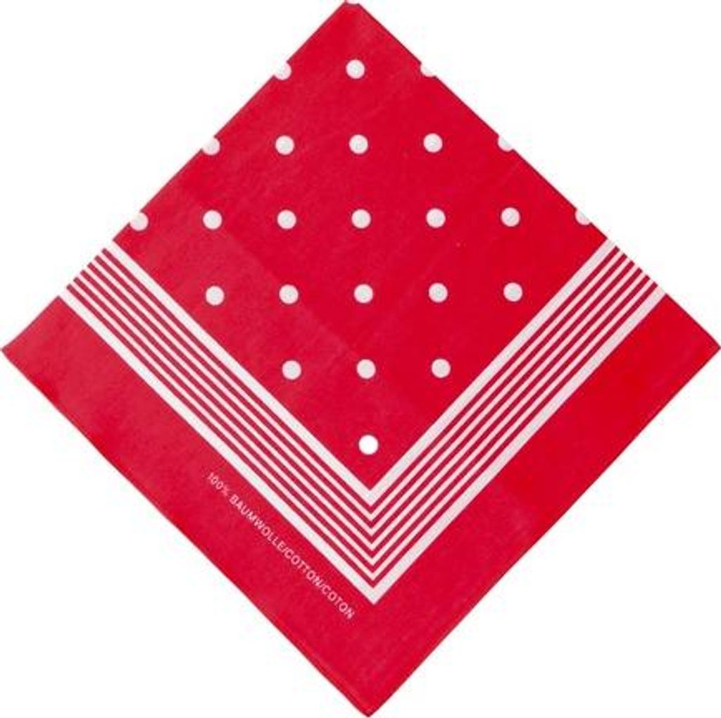 D&L Taschentücher Rot mit Weißen Kugeln - 12 Stück - Baumwolle - Handtücher 60x60cm