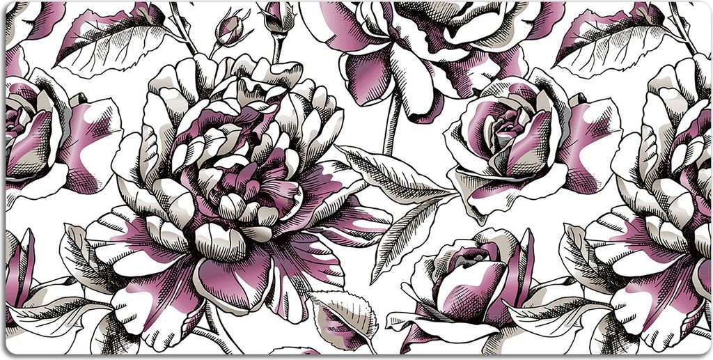 Schreibtischmatte Tischunterlage 100x50 cm Mauspad - Rosen